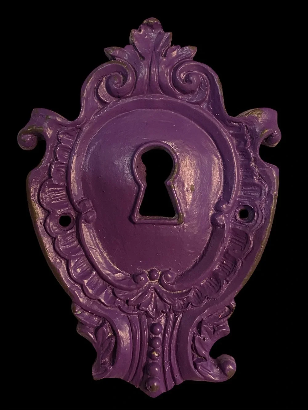 Ornate Decorative Multicolor Distressed Ceramic KeyHoles Whimsical Vintage Style